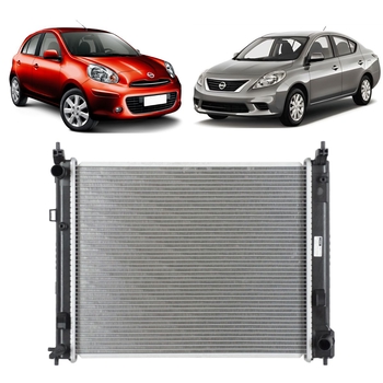 RADIADOR NISSAN MARCH VERSA 2011 a 2014 1.6 COM AR DENSO