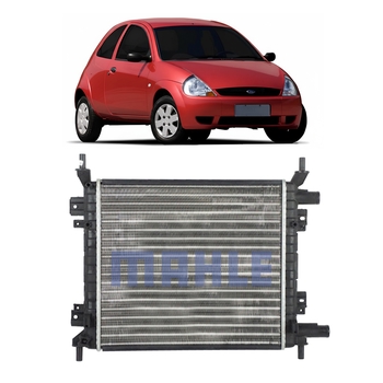 RADIADOR FORD KA 1.0 1.6 ZETEC ROCAM 2000 A 2007 COM AR MAHLE