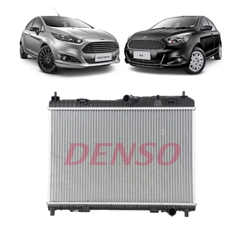 RADIADOR FORD FIESTA KA 2013 a 2018 1.5 1.6 COM E SEM AR DENSO