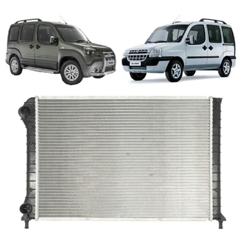 RADIADOR FIAT DOBLO 1.3 COM AR 1.4 1.6 1.8 COM E SEM AR 2001 A 2021 BRASADO VALEO