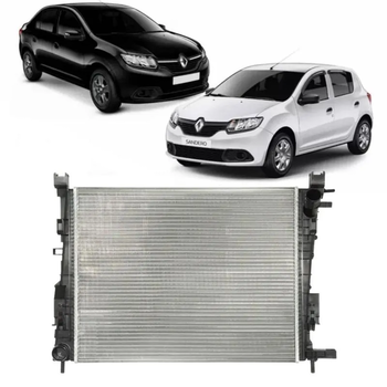 RADIADOR RENAULT LOGAN SANDERO 2013 a 2019 1.0 1.6 COM E SEM AR VALEO
