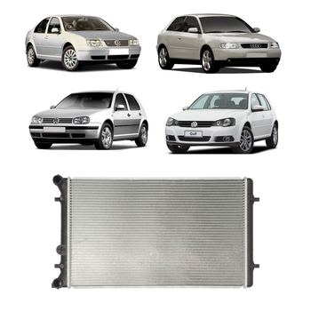 RADIADOR AUDI A3 1998 A 2006 VOLKSWAGEN BORA GOLF 1999 A 2013 1.6 1.8 2.0 MK4 MK4.5 DENSO BRASADO