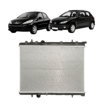 RADIADOR CITROEN PEUGEOT 206 207 307 XSARA 1999 a 2009 1.4 1.6 2.0 COM E SEM AR VALEO