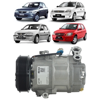 COMPRESSOR CHEVROLET CORSA CELTA PRISMA CLASSIC 1.0 1.4 1.6 1.8 2002 A 2008 6PK CVC MAHLE