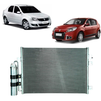 CONDENSADOR RENAULT LOGAN SANDERO 2007 a 2014 1.0 1.6 DENSO